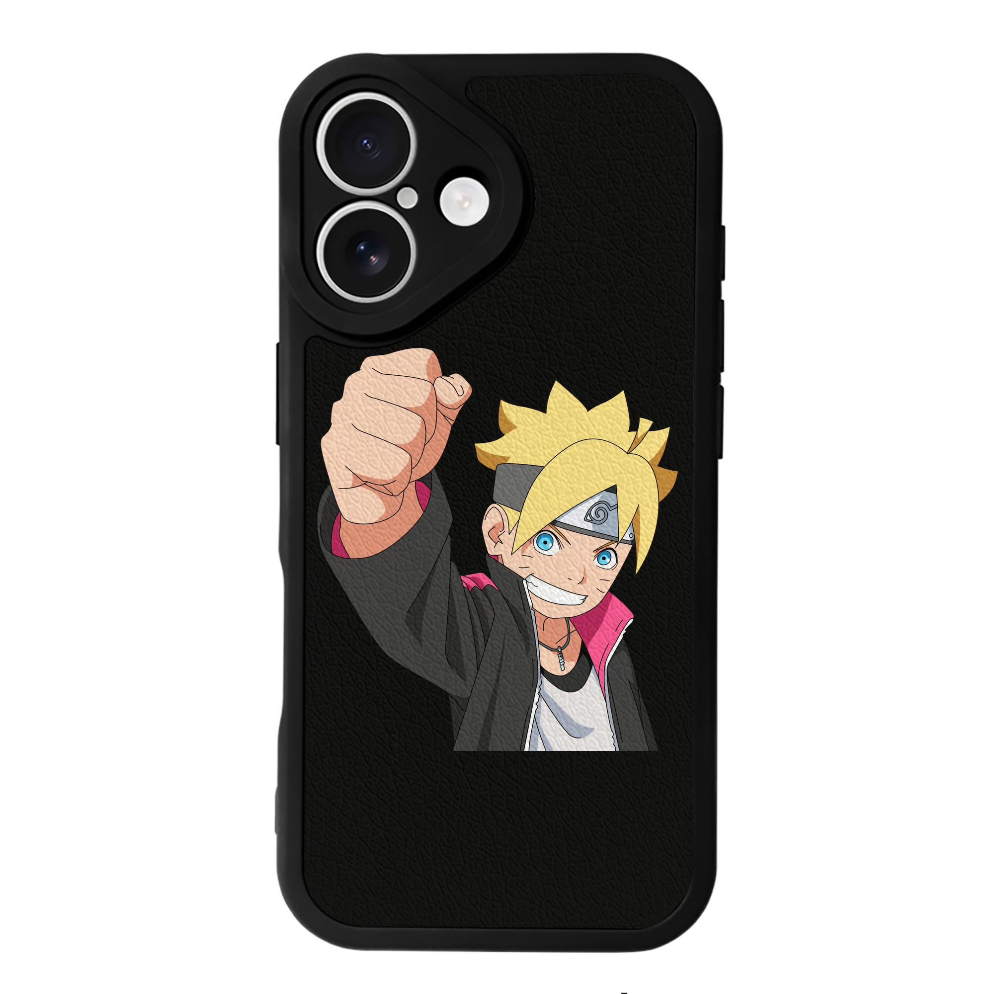 （画像用） NARUTO -ナルト- うずまき ボルト Uzumaki Boruto 【iPhone 16シリーズ対応】シリコンスマホケース（レザー調） 材質：シリコン